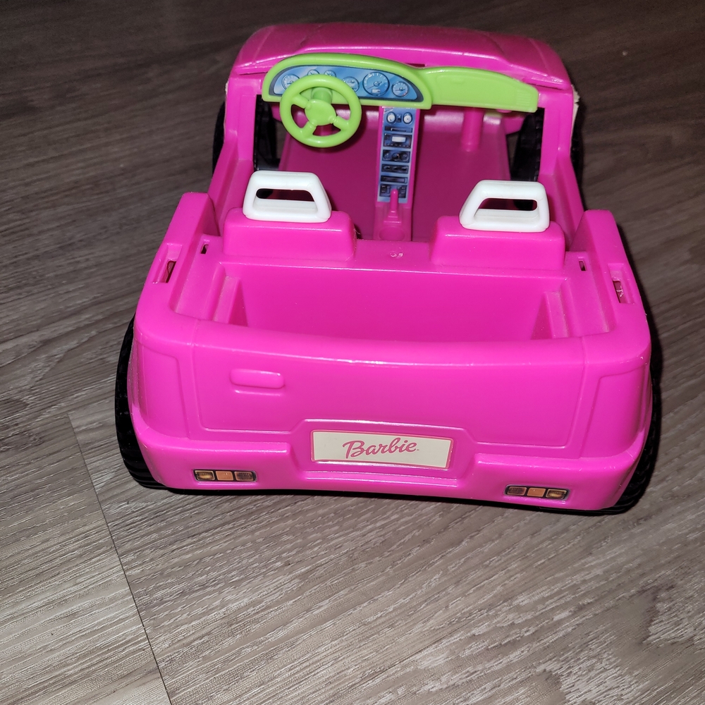 1999 Barbie Pink/ Green Jeep Wrangler Convertible Goodyear RARE - Picture 4 of 6